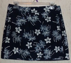 Womens St. John&#39;s Bay Navy Blue Reversible Swimsuit Coverup Skirt Size M - £14.90 GBP
