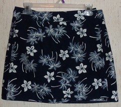 WOMENS ST. JOHN&#39;S BAY NAVY BLUE REVERSIBLE SWIMSUIT COVERUP SKIRT  SIZE M - £14.66 GBP