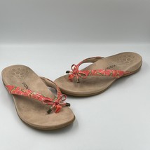 Vionic Bella II Patent Leather Bow Orthotic Flip Flop Sandals Papaya Cor... - $44.99