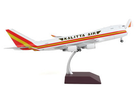 Boeing 747-400F Commercial Aircraft &quot;Kalitta Air&quot; White with Stripes &quot;Gemini 200 - £189.68 GBP