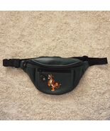 Vintage Walt Disney World Tigger Fanny Pack Waist Bag Black Pebbled Leat... - $39.59