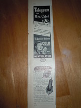 Vintage Mentholatum &amp; Handee Tool Print Magazine Advertisement 1937 - $3.99
