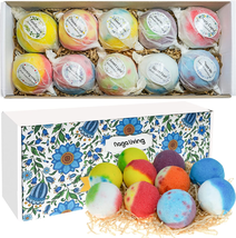 Mothers Day Gift for Mom Wife, Bath Bombs Gift Set, 10 Organic Bubble Bombs, for - £16.14 GBP