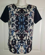 Cynthia Rowley Scoop Neck Pullover Short Sleeve Tunic Top Blouse Size Small - £9.67 GBP