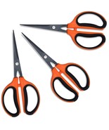 3 Packs Trimming Scissors Teflon Coated Non Stick Blades Pruning Shears ... - £23.52 GBP