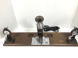 Antique Film Splicer Editor Keystone Boston Wooden Base Eyepiece And Light Works - $44.30