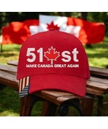 Make Canada Great Again Hat 51st Leaf Trump 2024 AM350 Mesh Back Embroid... - $495.41 MXN