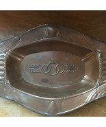 Antique Chased Solid Copper Art Deco Tray Platter with some Condition Is... - £36.82 GBP