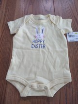 &quot;Hoppy Easter&quot; Yellow Newborn Bodysuit - £12.36 GBP