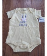 &quot;Hoppy Easter&quot; Yellow Newborn Bodysuit - £12.51 GBP