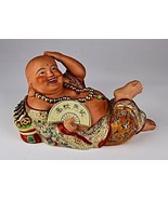 *Large Ceramic Gilded BUDDHA Oriental Statue - $6,883.54 MXN
