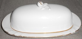 Mikasa WEDDING BAND GOLD PATTERN 1/4 lb Two Piece Butter Dish MADE  IN J... - $69.29