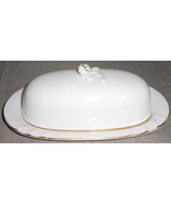 Mikasa WEDDING BAND GOLD PATTERN 1/4 lb Two Piece Butter Dish MADE  IN J... - $69.29