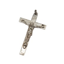 Vintage Religious Crucifix Pendant St. Barnabas Free Home - $33.65