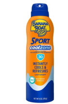 Banana Boat Sport Cool Zone Clear Sunscreen Spray SPF 30 Refreshing, Clean Scent - £31.96 GBP