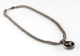 JMD Silver Two Strand Necklace Heart Pendant - Great Gift! - $167.86 CAD