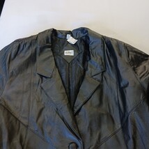 Liz Baker Essentials RN#93677 Women's Black Leather Coat Jacket Size 3X image 9