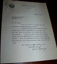 1927 United States Senator Robert Wagner Democrat Letter Rippey Rochester Ny - £7.75 GBP