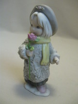 Porcelain Bisque Figurine Girl with Rose Kim Anderson/Verkerke Enesco 1996 - £6.35 GBP
