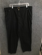 Stanley Work Jeans Men&#39;s Size 38x32 Black Denim Straight Leg Mid Rise Co... - £13.37 GBP