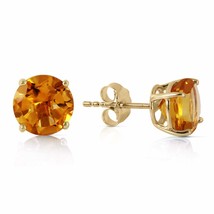 Galaxy Gold GG 3.1 Carat 14k Solid Gold I Saw The Sun Citrine Earrings - £162.12 GBP