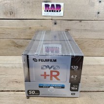 FujiFilm DVD +R RW 120 Min 4.7 GB 16x 50 Disc Pack with Cases For Inkjet... - $29.65