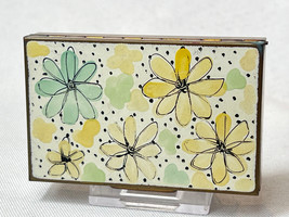 Vtg  S.F.Co. 5th Avenue Compact Enamel Flowers Powder Box With Puff &amp; Sc... - £23.61 GBP