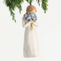 FORGET-ME-NOT Ornament Sculpture Figure Hand Painting Willow Tree By Susan Lordi - $44.54