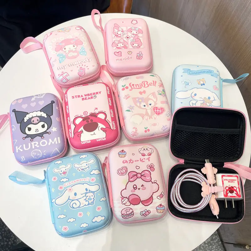 Play Kawaii Sanrio Mymelody Charger Storage Bag Headphone Data Cable Portable St - £23.60 GBP