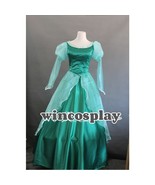 The Little Mermaid Ariel Cosplay Costume Ariel Green dress costume Women... - $121.44 CAD