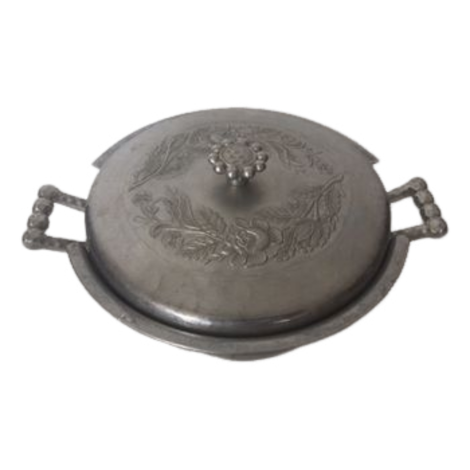 Vintage Everlast Serving Bowl w/ Lid Dish Casserole Metal Hand Forged Aluminum - $17.99