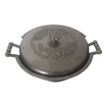 Vintage Everlast Serving Bowl w/ Lid Dish Casserole Metal Hand Forged Aluminum - £14.38 GBP