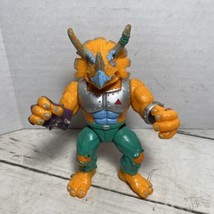 Vintage 1990 Triceraton Teenage Mutant Ninja Turtles OG Action Figure TMNT 4&quot; - $15.83