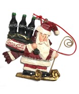 Kurt Adler COCA COLA 1998 Resin Christmas Ornament Santa On Skis - $13.93