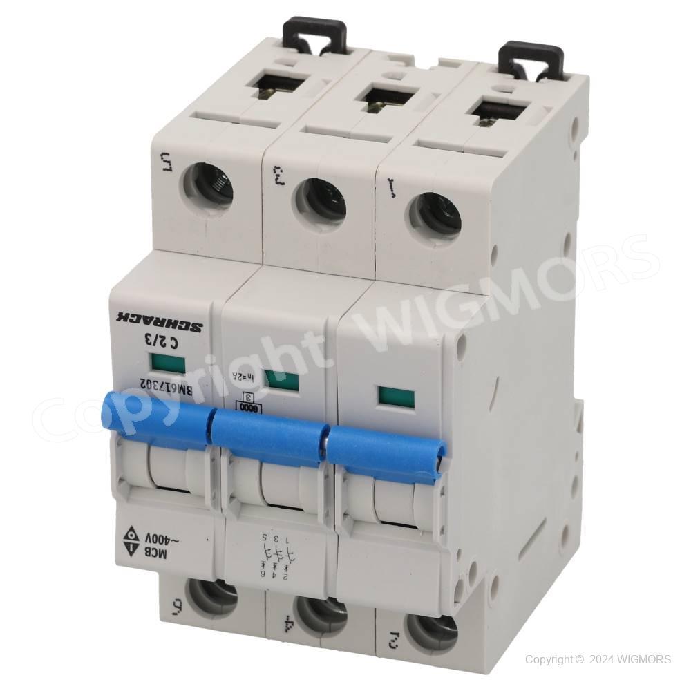 Miniature Circuit Breaker C2A/3 6kA BM617302 Schrack - $5.34