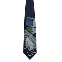 Vintage Robin Ruth Collections Amsterdam Retro Neck Tie Computer Mouse P... - $14.00