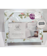 Shabby Chic Rachel Ashwell Farmhouse Cotton FULL Sheet Set Strawberry on... - €55,23 EUR