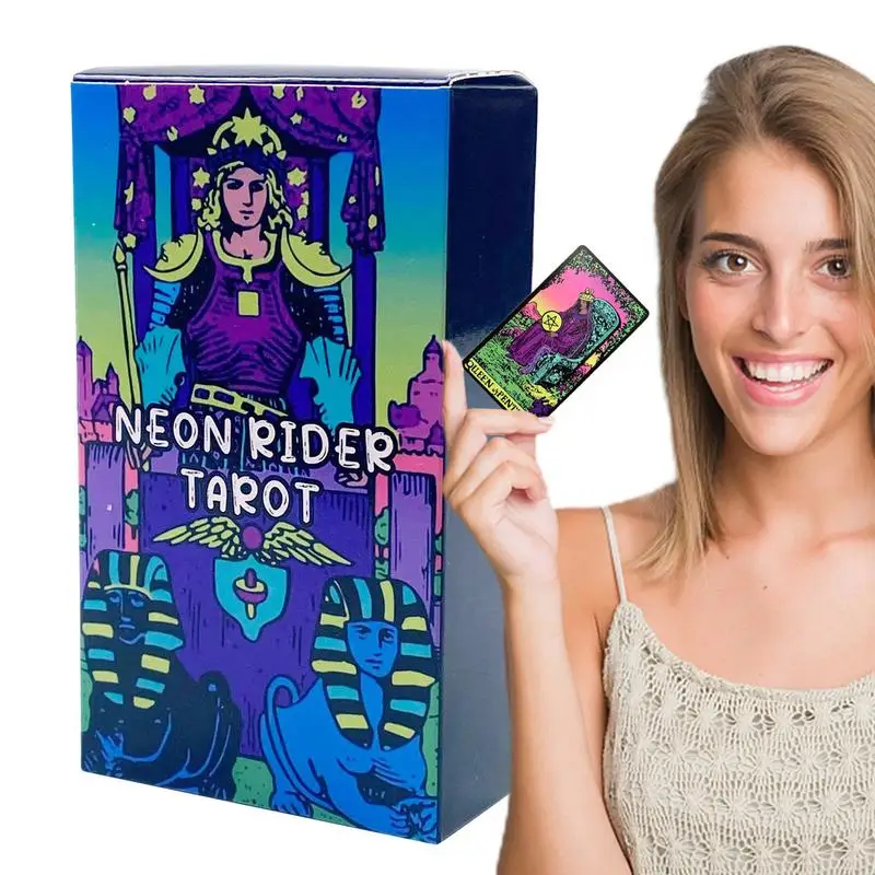 1 Box Neon Rider Tarot Cards 78PCS Original Tarot Deck For Tarot Reading - £7.74 GBP+