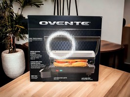 Ovente Electric Panini Grill GP0620BR 2 Slice Non-Stick Cool Touch Handle - £16.98 GBP