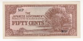 Malaya, 50 Cents, Japanese Government Military Issue, 1942, XF - $14.84