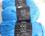 K &amp; C Knit and Crochet Essential Blue lot of 3 Dye Lot 300340 - $14.99