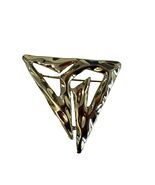 Vintage Turing Abstract Gold Tone Brooch Modernist Triangle Pin 2” - $14.40