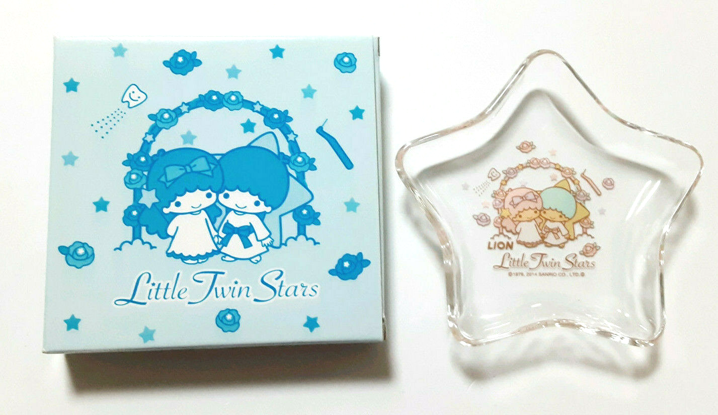 Little Twin Stars Glass tray SANRIO Made in japan Super Rare goods LION 2014 - $44.88