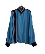  Vintage Blue Marching Band Jacket Zip Front Uniform Jacket Epaulets Size 50XL - $49.50