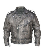Xelement 6900 Mens Urban Armor Vintage Grey-Brown Soft Leather Motorcycl... - £75.06 GBP