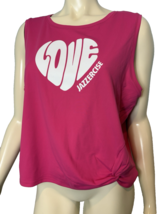Jazzercise Pink Sleeveless Racerback T Shirt Size 2X - $14.24