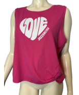 Jazzercise Pink Sleeveless Racerback T Shirt Size 2X - €12,17 EUR
