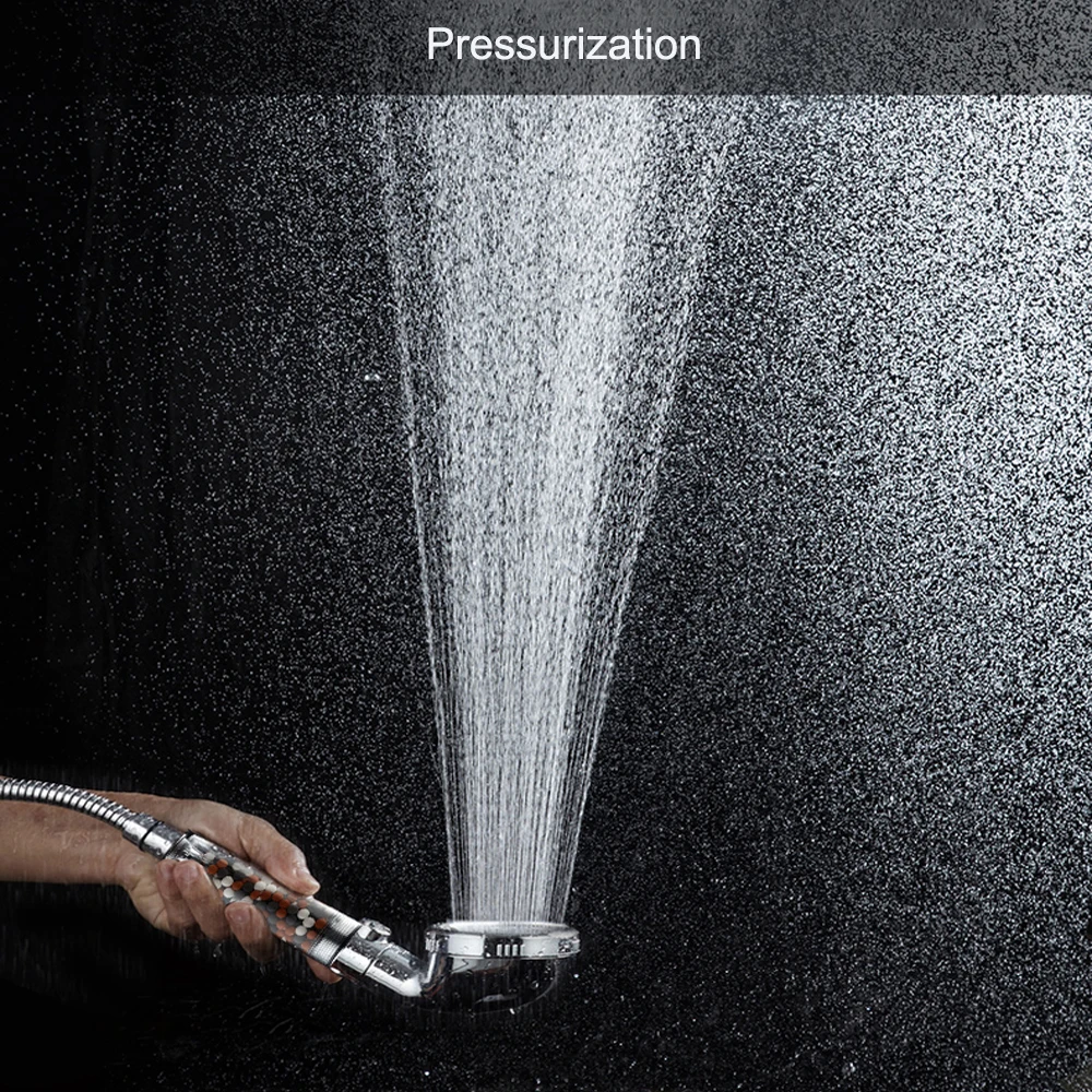 House Home Bathroom 3 Modes High Pressure Shower Head with On/Off Switch Stop Ao - £25.57 GBP