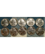 Lot of 10 - 1967 Washington Quarters - BU Condition from original roll - £47.05 GBP