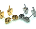 Han Cholo Silver or Gold Plated FU Middle Finger Post Stud Earrings NEW - $24.99